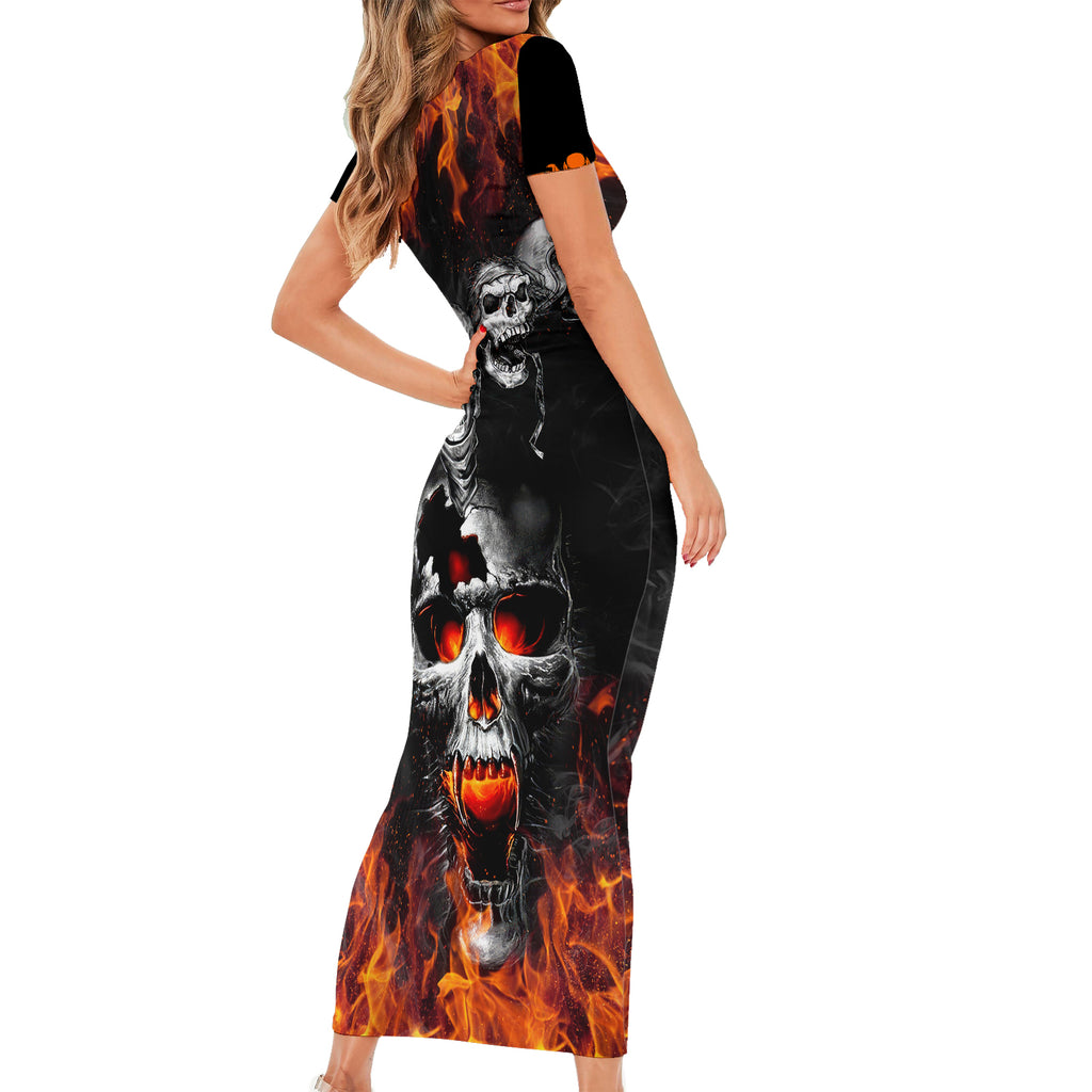 flaming-skull-hoodie-short-sleeve-bodycon-dress-spectral-pyre
