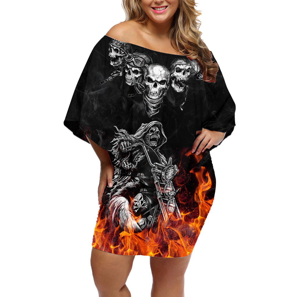 skull-off-shoulder-short-dress-five-skull-with-motocycle