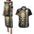 golden-gothic-skull-couples-matching-puletasi-dress-and-hawaiian-shirt-embracing-ancient-elegance