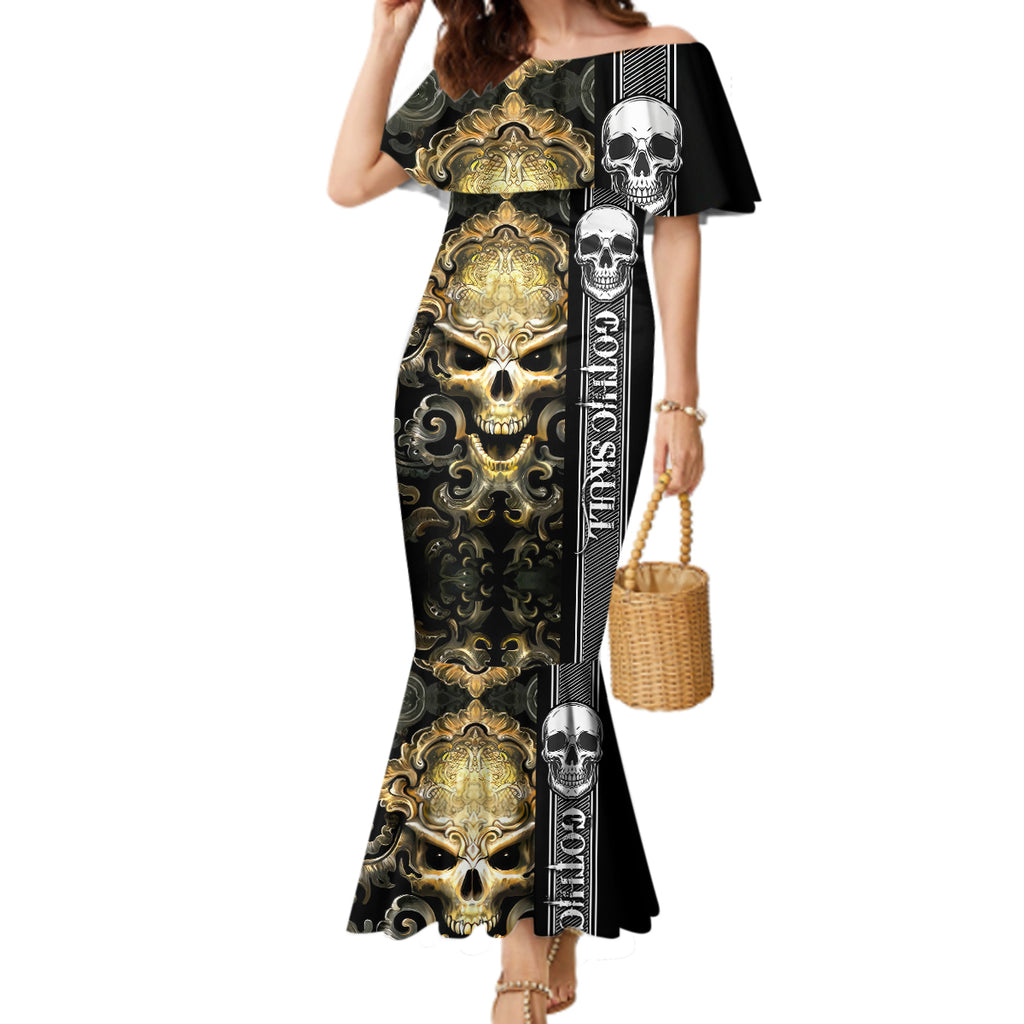 golden-gothic-skull-mermaid-dress-embracing-ancient-elegance