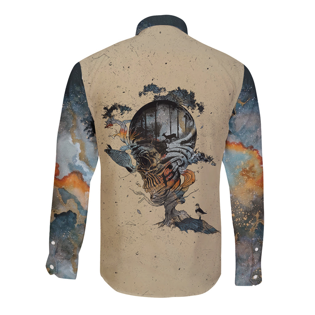 skull-long-sleeve-button-shirt-hello-darkness-my-old-friend