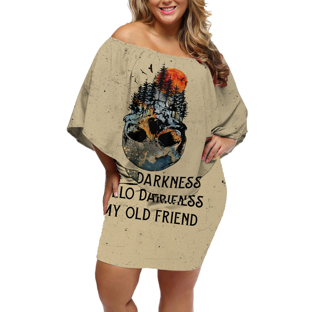 skull-off-shoulder-short-dress-hello-darkness-my-old-friend