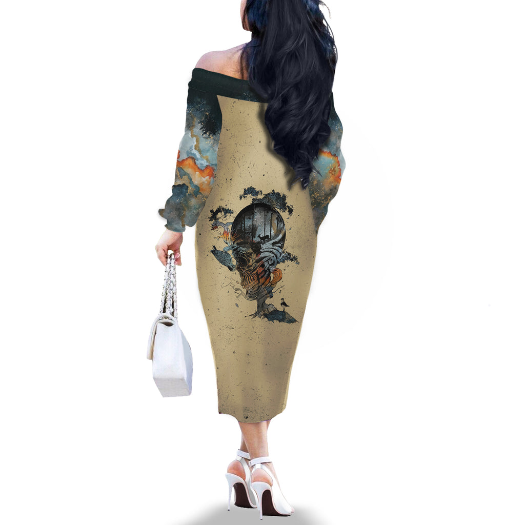 skull-off-the-shoulder-long-sleeve-dress-hello-darkness-my-old-friend