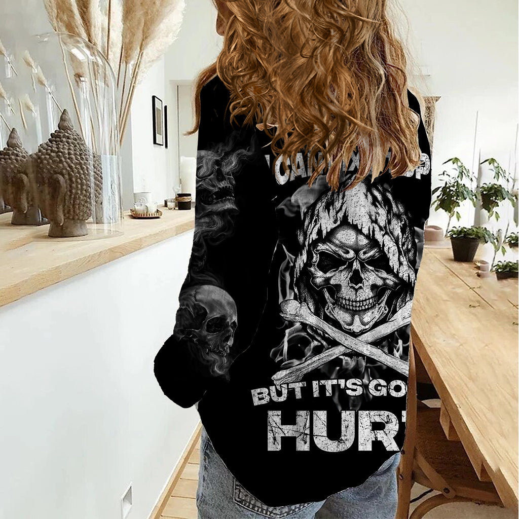skull-women-casual-shirt-i-can-fix-stupid