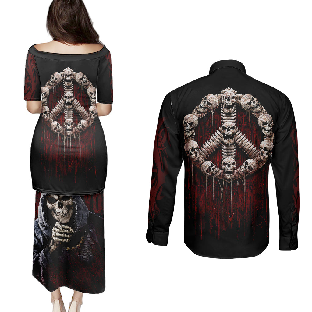 reaper-couples-matching-puletasi-dress-and-long-sleeve-button-shirts-uncle-death-angel-peace-skull