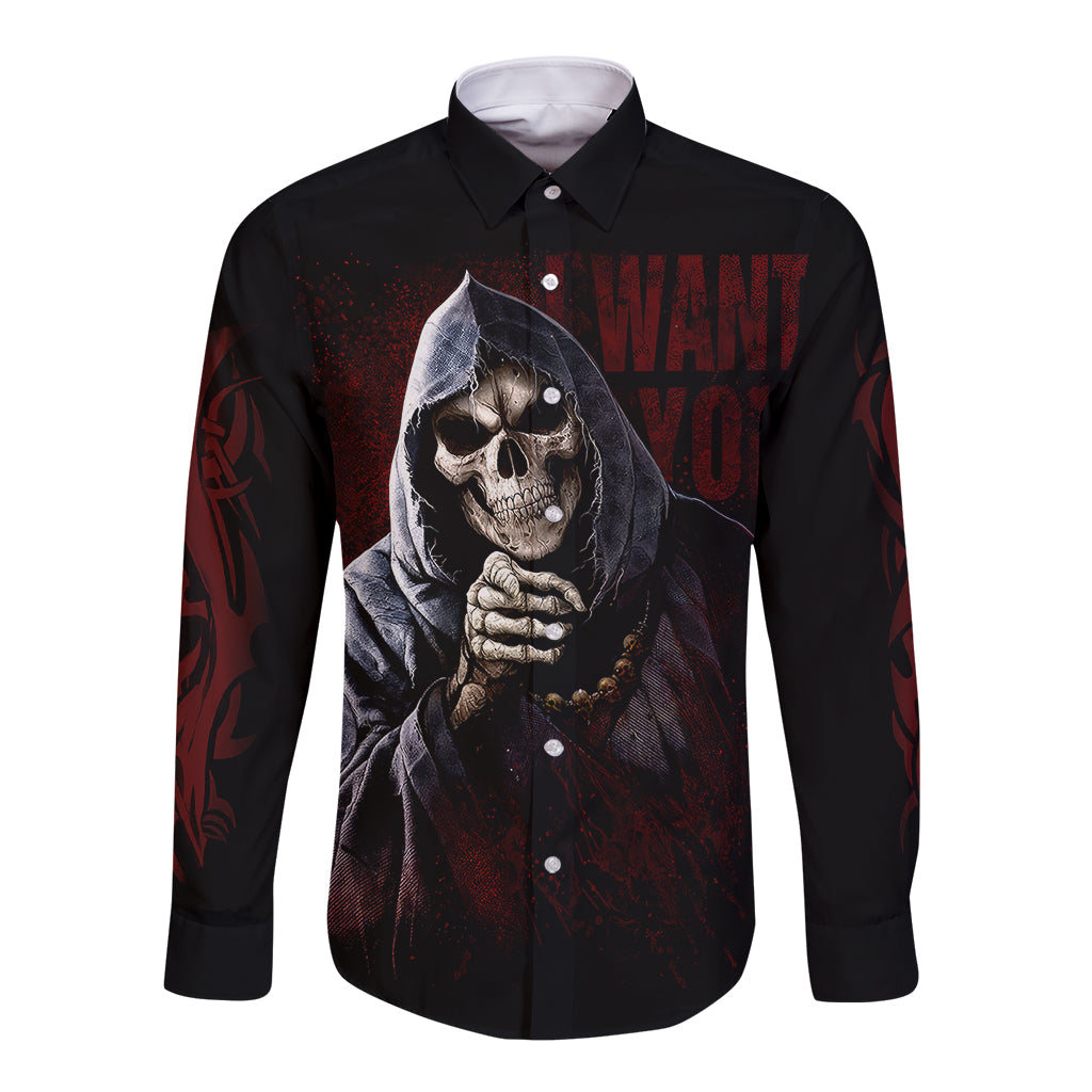 reaper-long-sleeve-button-shirt-uncle-death-angel-peace-skull