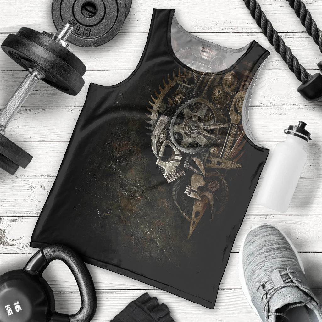 unveiling-the-mechanical-skull-men-tank-top-cybernetic-enigma