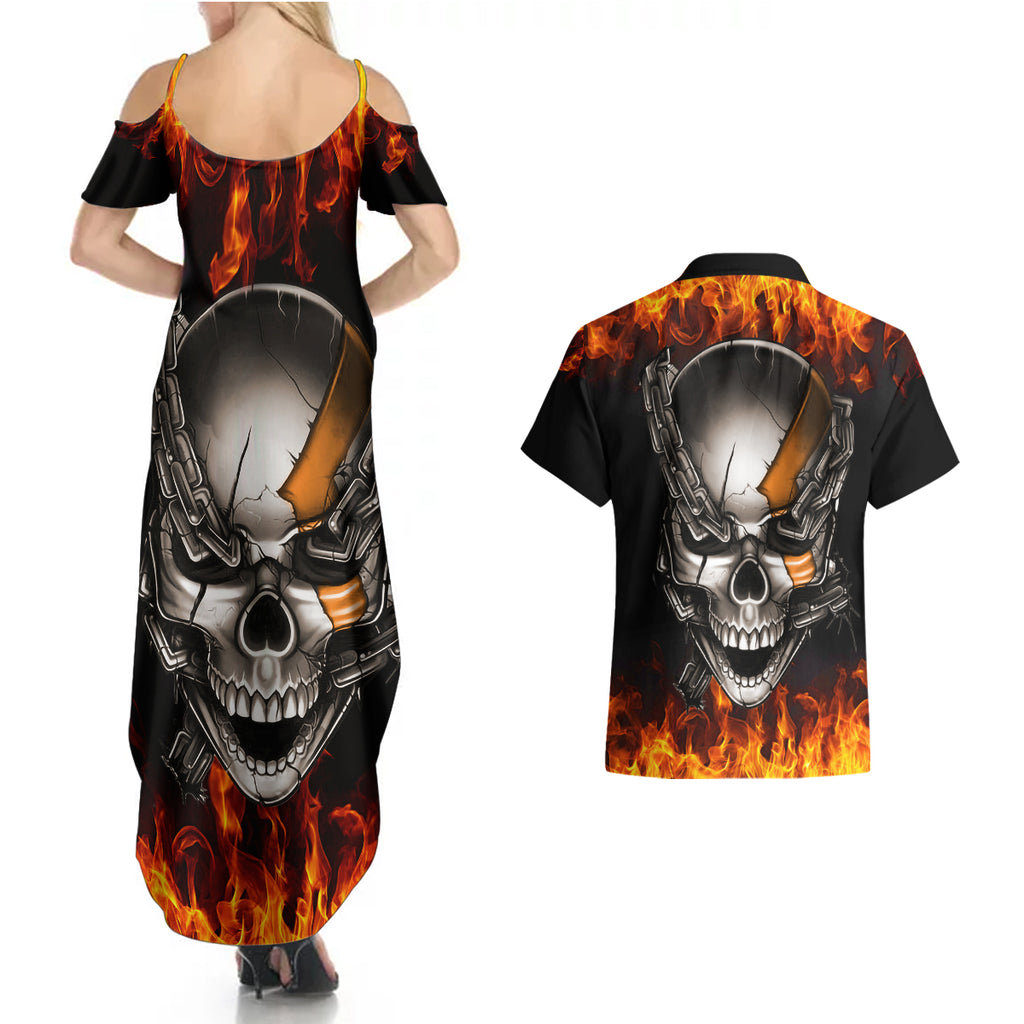 metal-skull-couples-matching-summer-maxi-dress-and-hawaiian-shirt-infernal-chains-in-fiery-abyss