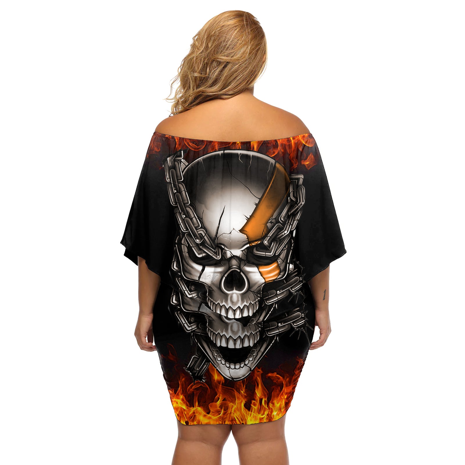 metal-skull-off-shoulder-short-dress-infernal-chains-in-fiery-abyss