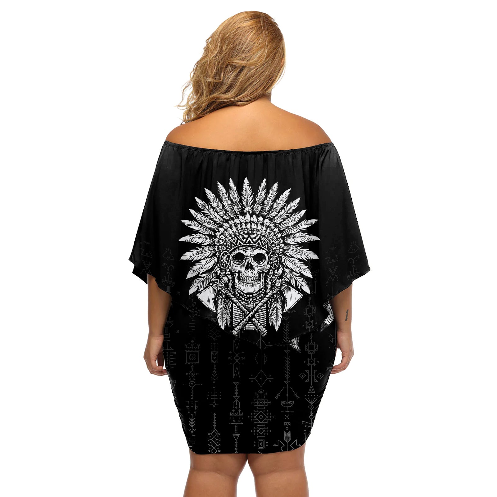 skull-off-shoulder-short-dress-chief-skeleton
