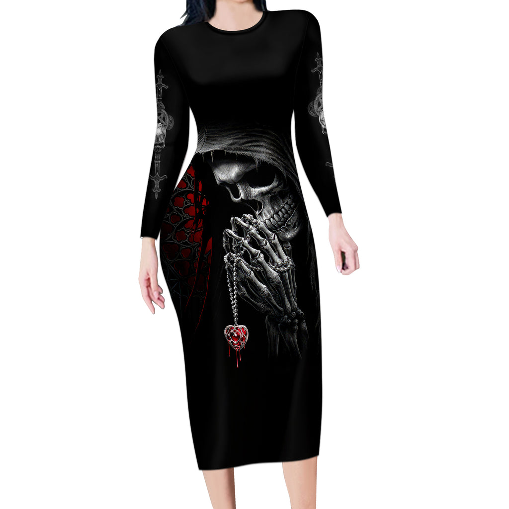 skull-long-sleeve-bodycon-dress-death-angel-in-love