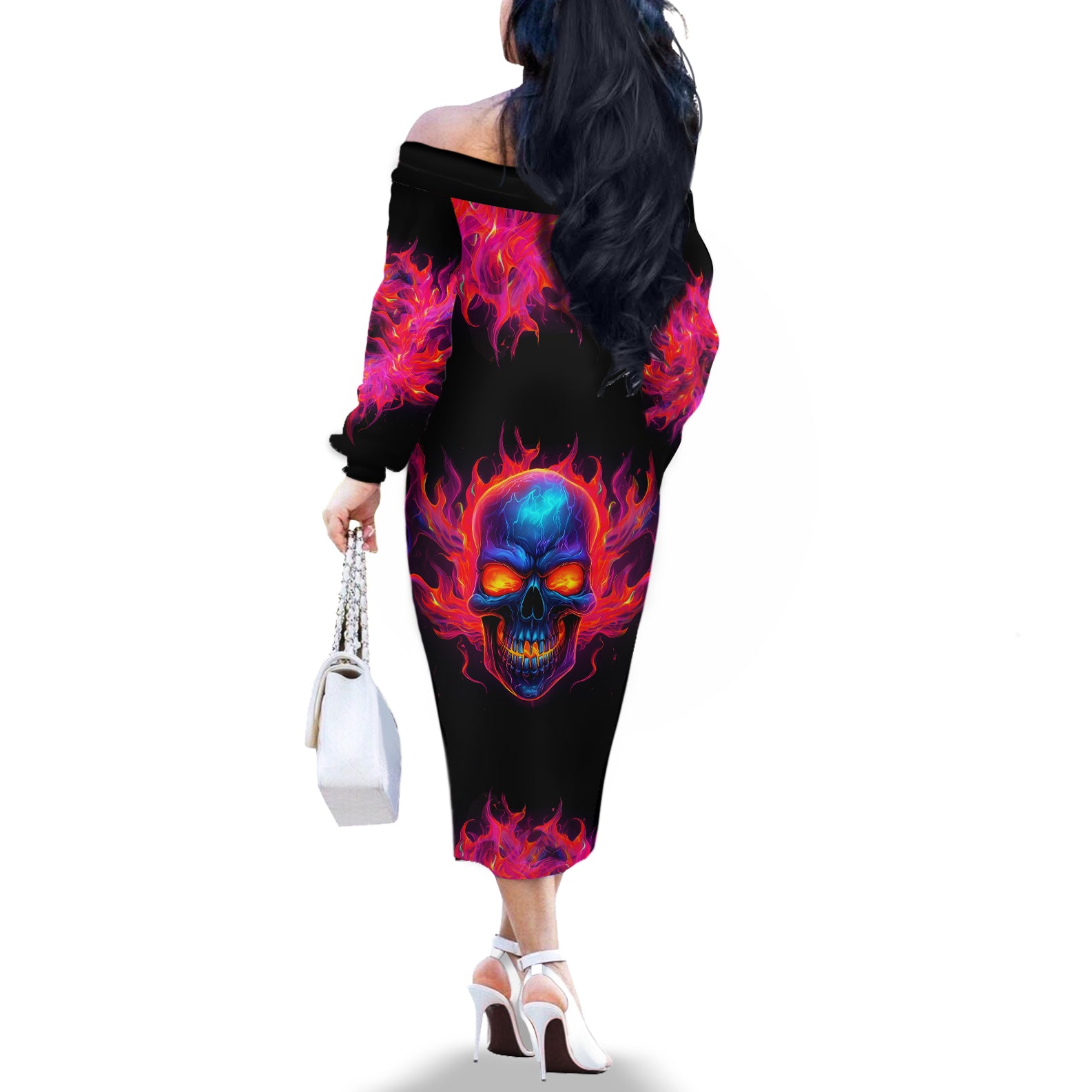 skull-off-the-shoulder-long-sleeve-dress-purple-skull-fire