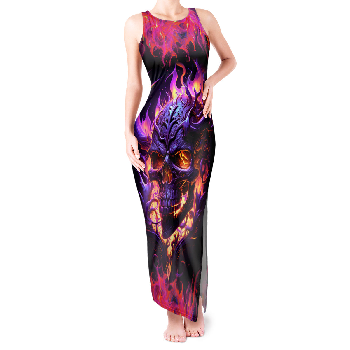 skull-tank-maxi-dress-purple-skull-fire