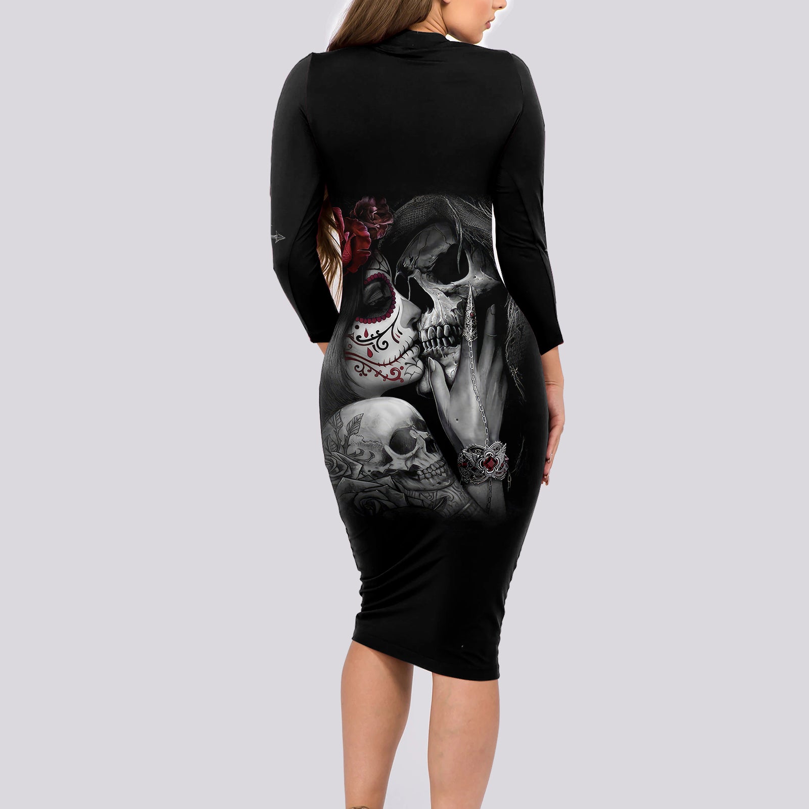 skull-long-sleeve-bodycon-dress-death-angel-and-da-de-muertos-girl