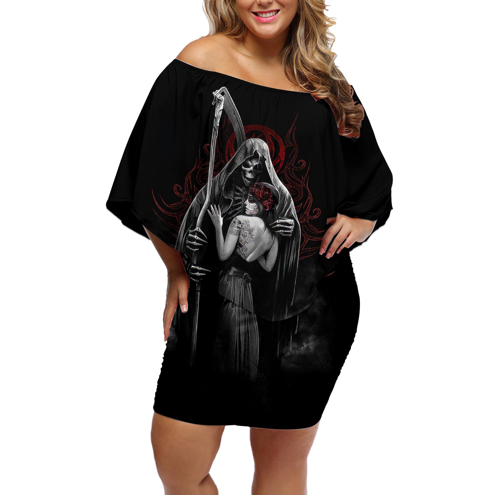 skull-off-shoulder-short-dress-death-angel-and-da-de-muertos-girl