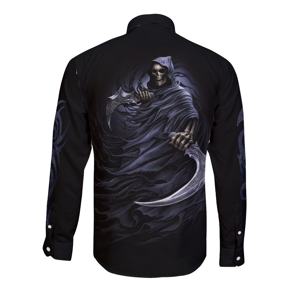 skull-long-sleeve-button-shirt-purple-death-reaper