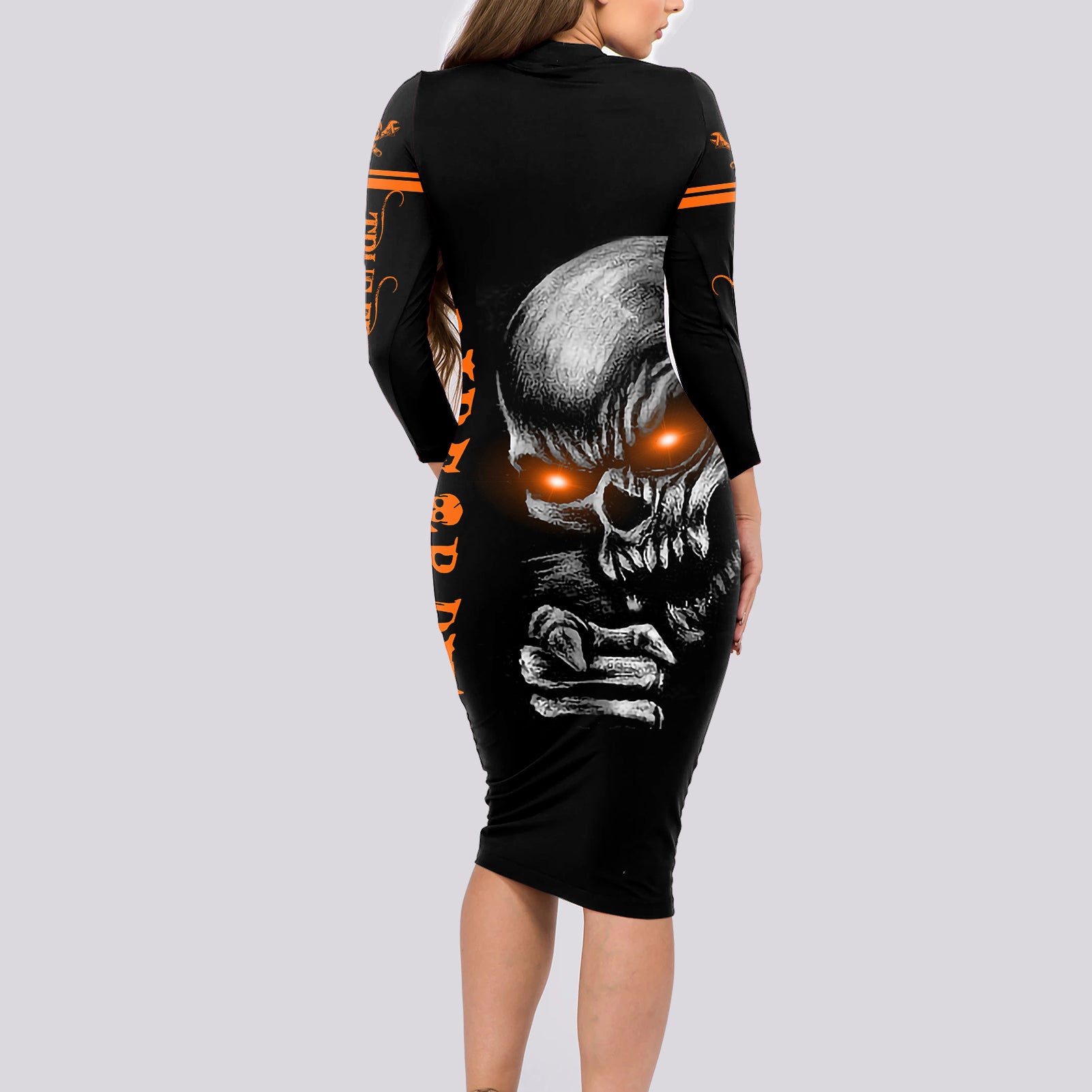 skull-long-sleeve-bodycon-dress-ride-or-die