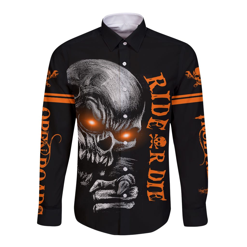 skull-long-sleeve-button-shirt-ride-or-die