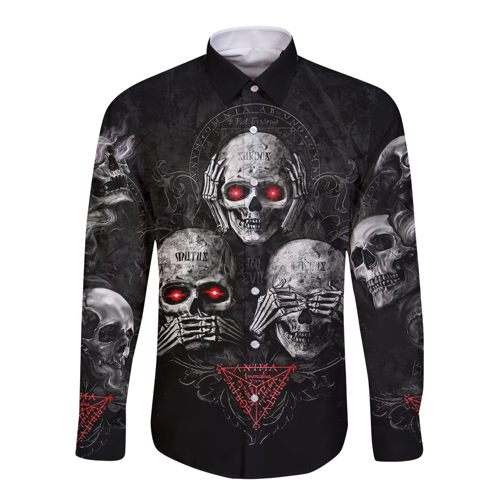 skull-long-sleeve-button-shirt-no-see-no-hear-no-speak-evil