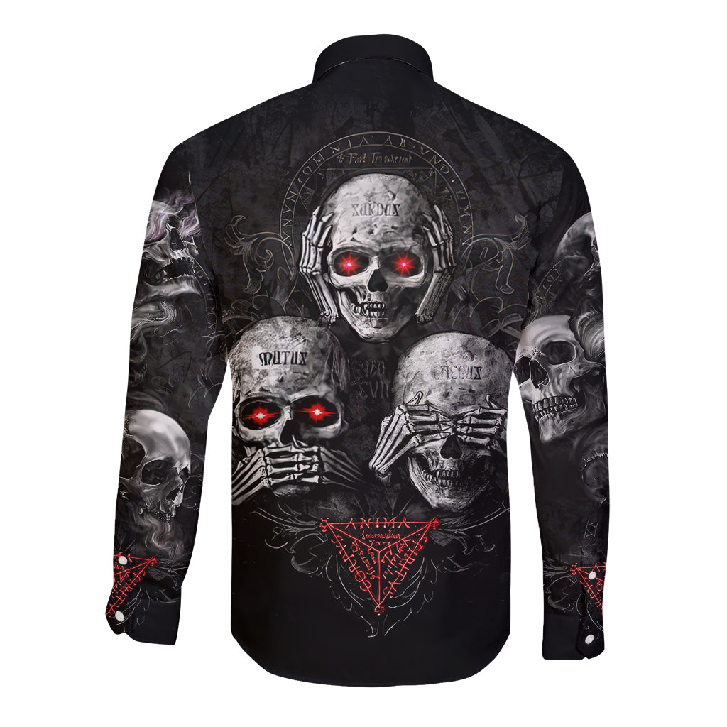 skull-long-sleeve-button-shirt-no-see-no-hear-no-speak-evil
