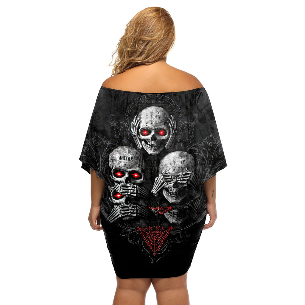 skull-off-shoulder-short-dress-no-see-no-hear-no-speak-evil