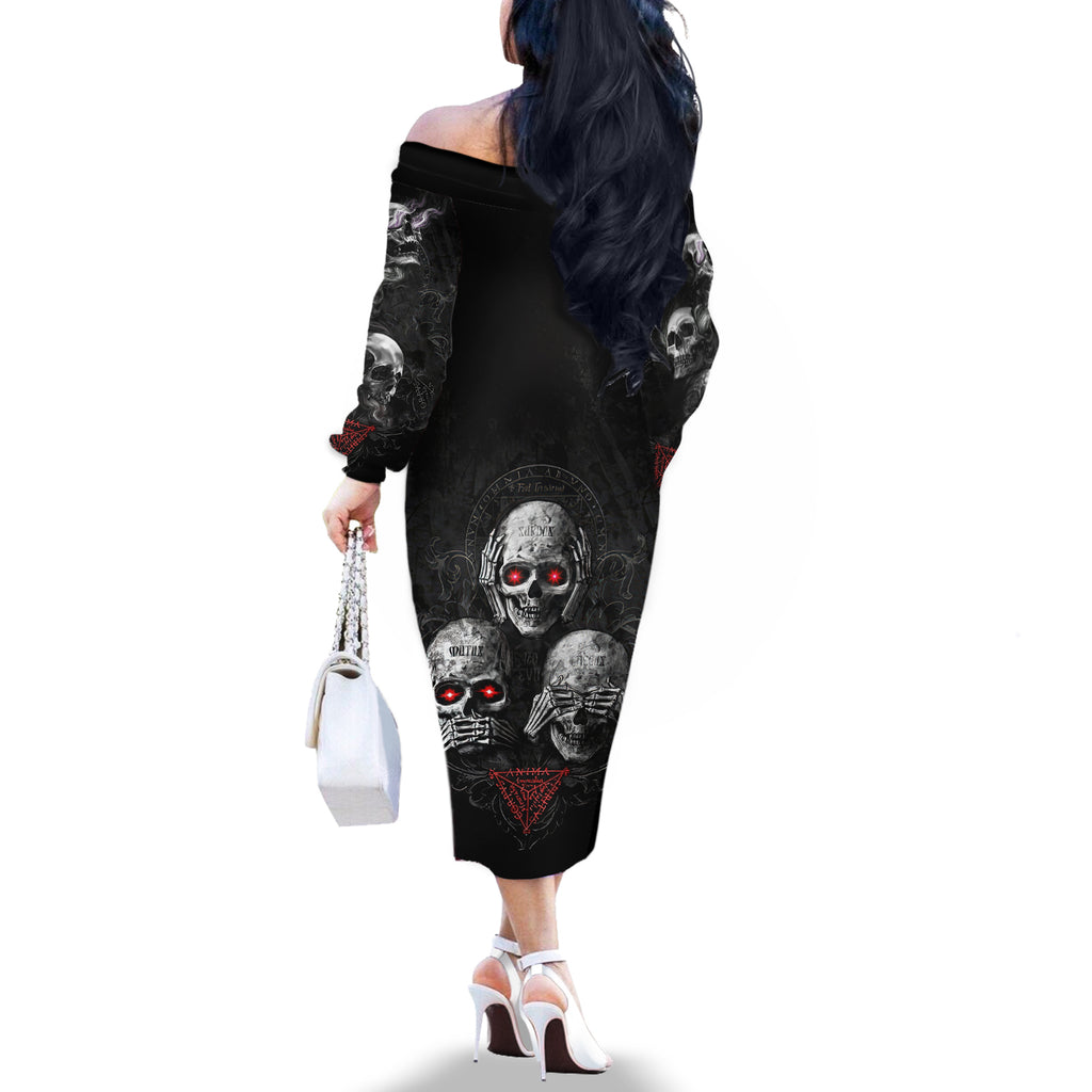 skull-off-the-shoulder-long-sleeve-dress-no-see-no-hear-no-speak-evil