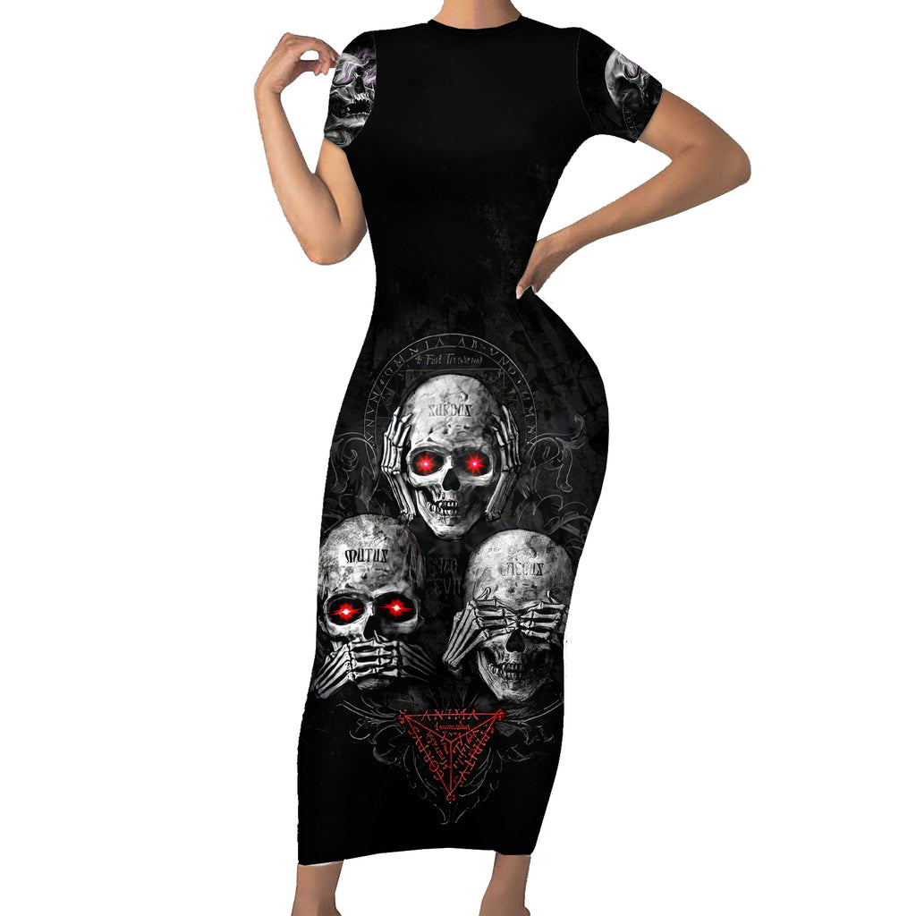 skull-short-sleeve-bodycon-dress-no-see-no-hear-no-speak-evil