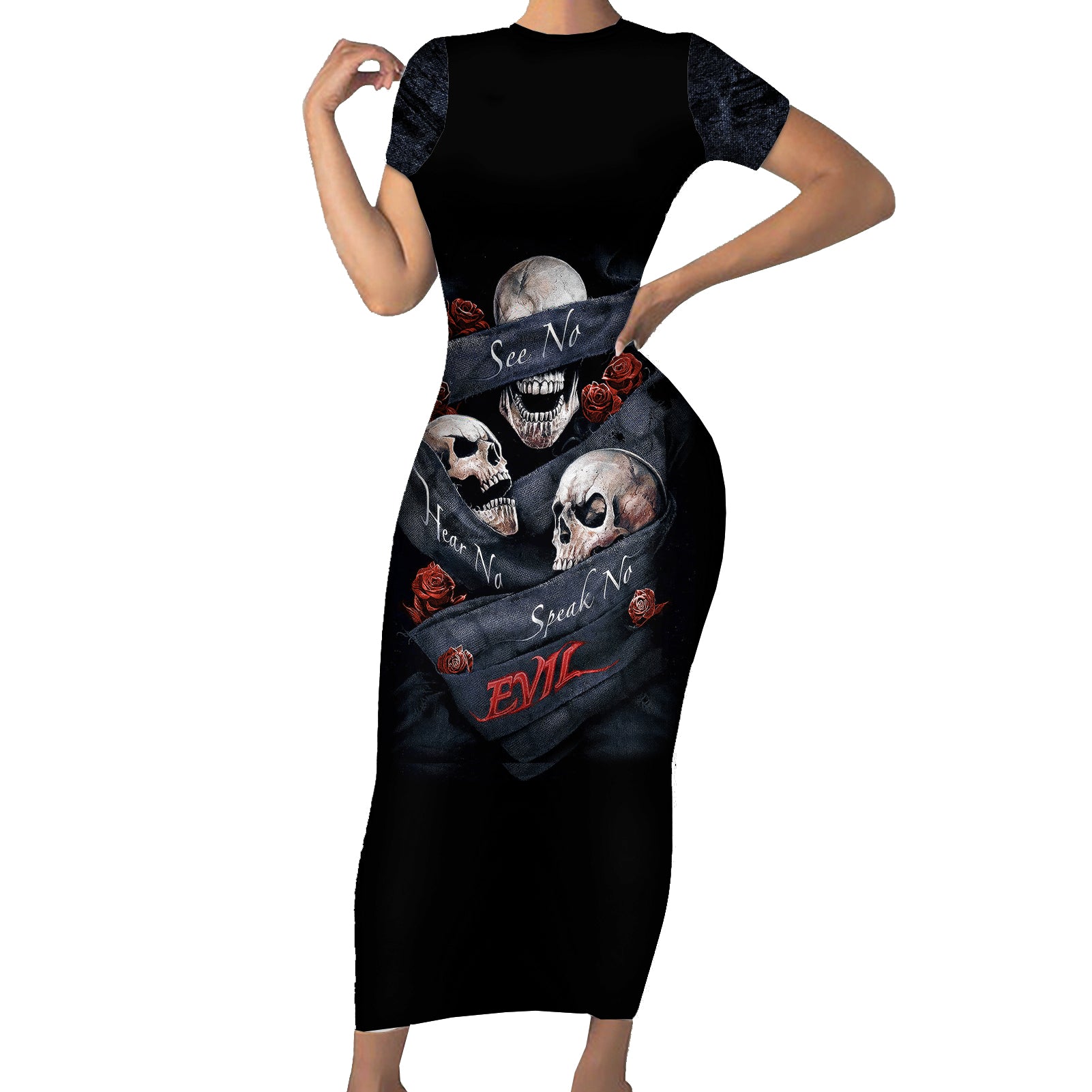 skull-short-sleeve-bodycon-dress-no-see-evil-red-rose-jean