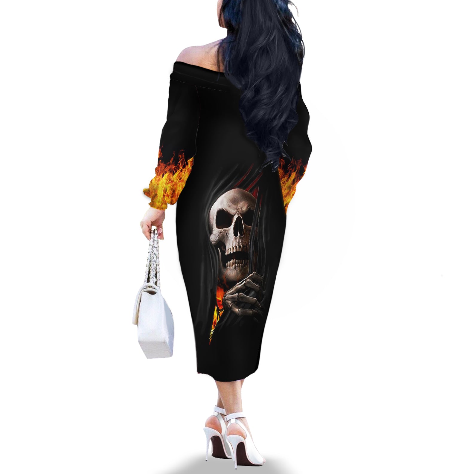 skull-off-the-shoulder-long-sleeve-dress-skeleton-ripped-inside-flame