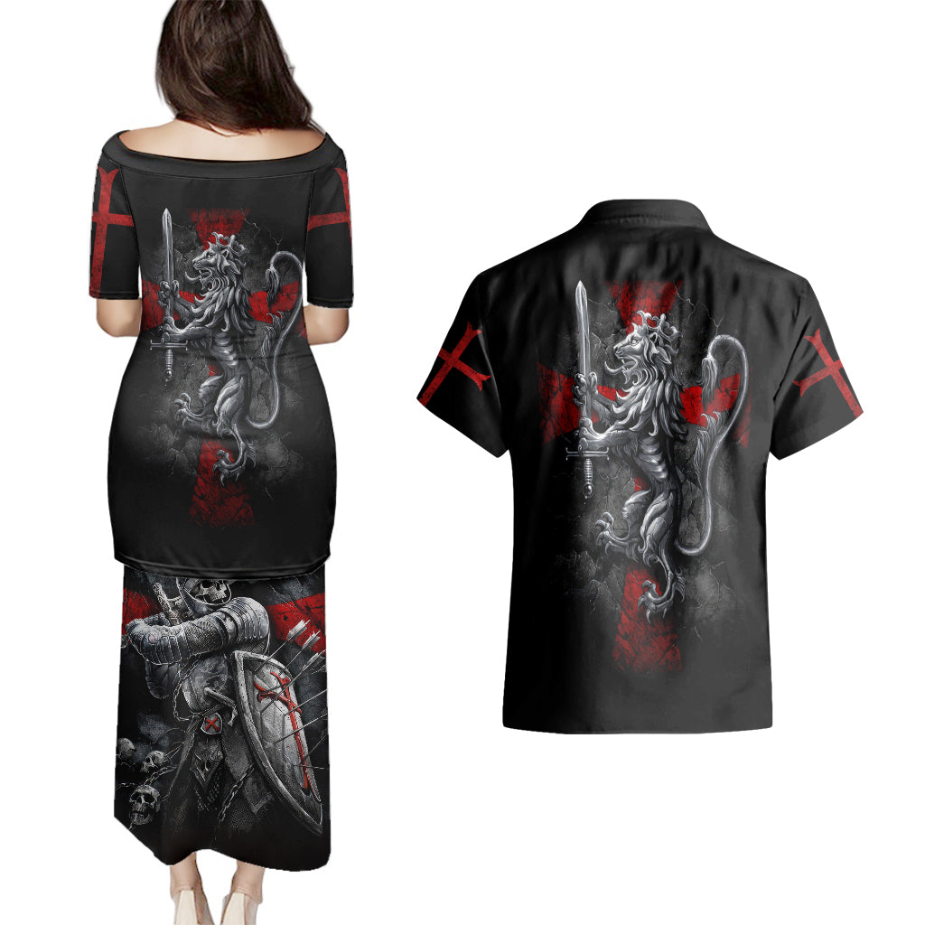 skull-couples-matching-puletasi-dress-and-hawaiian-shirt-death-skull-crusader
