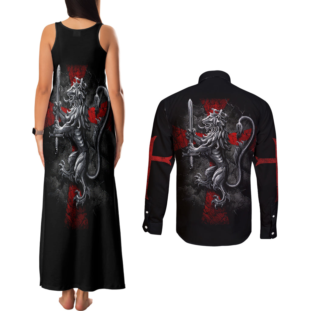skull-couples-matching-tank-maxi-dress-and-long-sleeve-button-shirts-death-skull-crusader