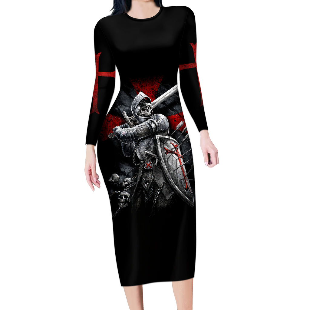 skull-long-sleeve-bodycon-dress-death-skull-crusader