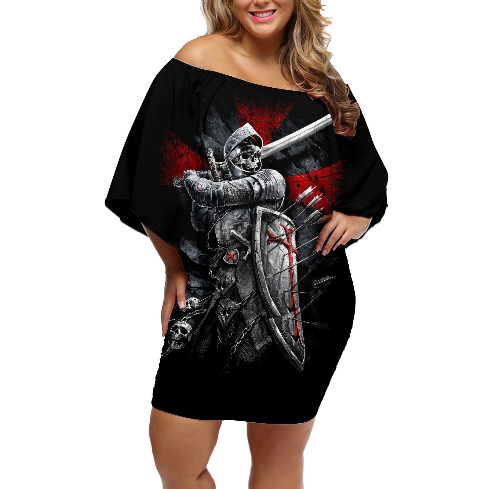 skull-off-shoulder-short-dress-death-skull-crusader