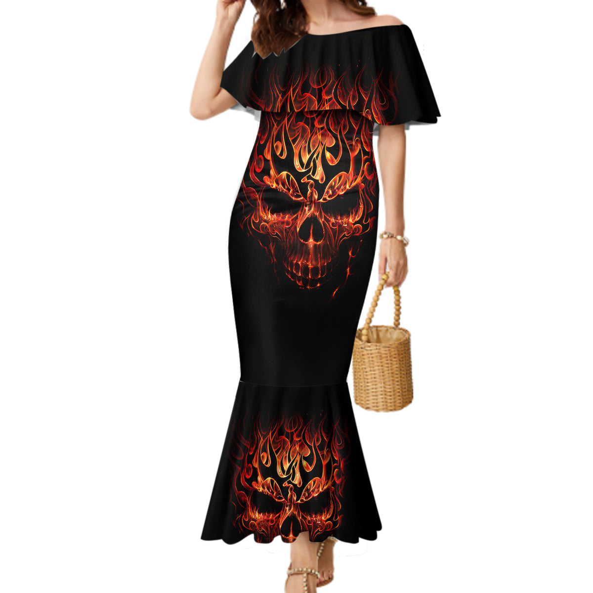 skull-mermaid-dress-fire-skull-tattoo-scream
