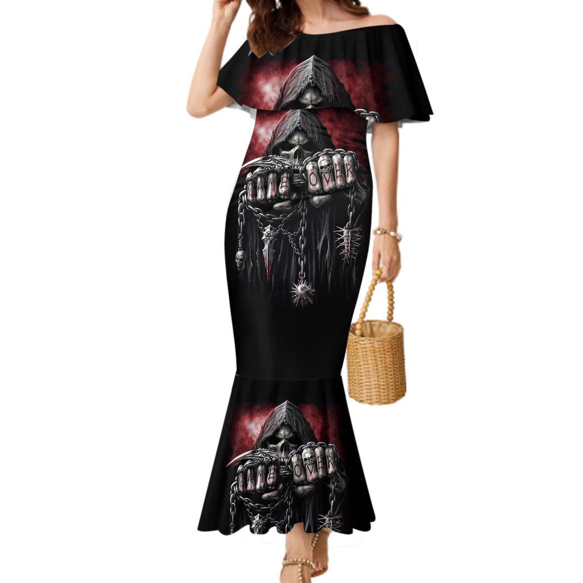 skull-mermaid-dress-death-skull-game-over