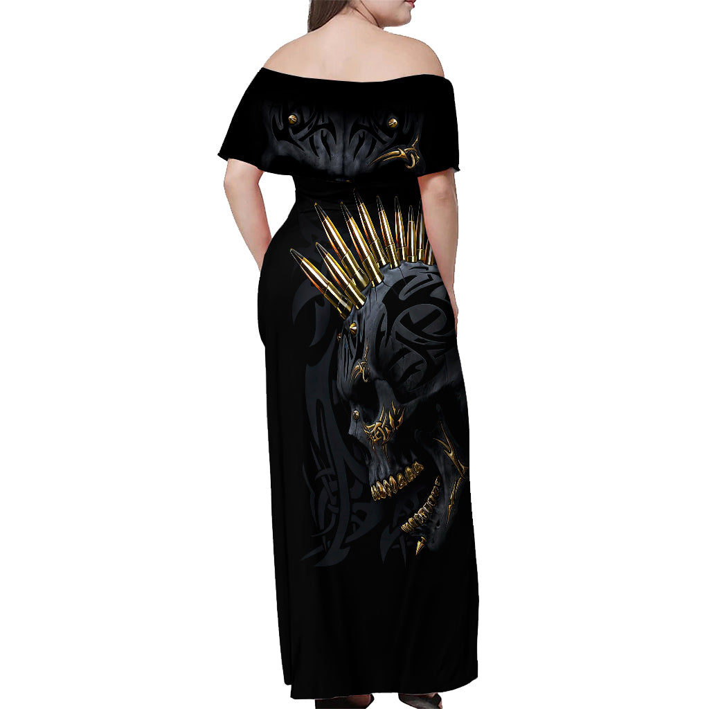 skull-off-shoulder-maxi-dress-golden-skull-gangster