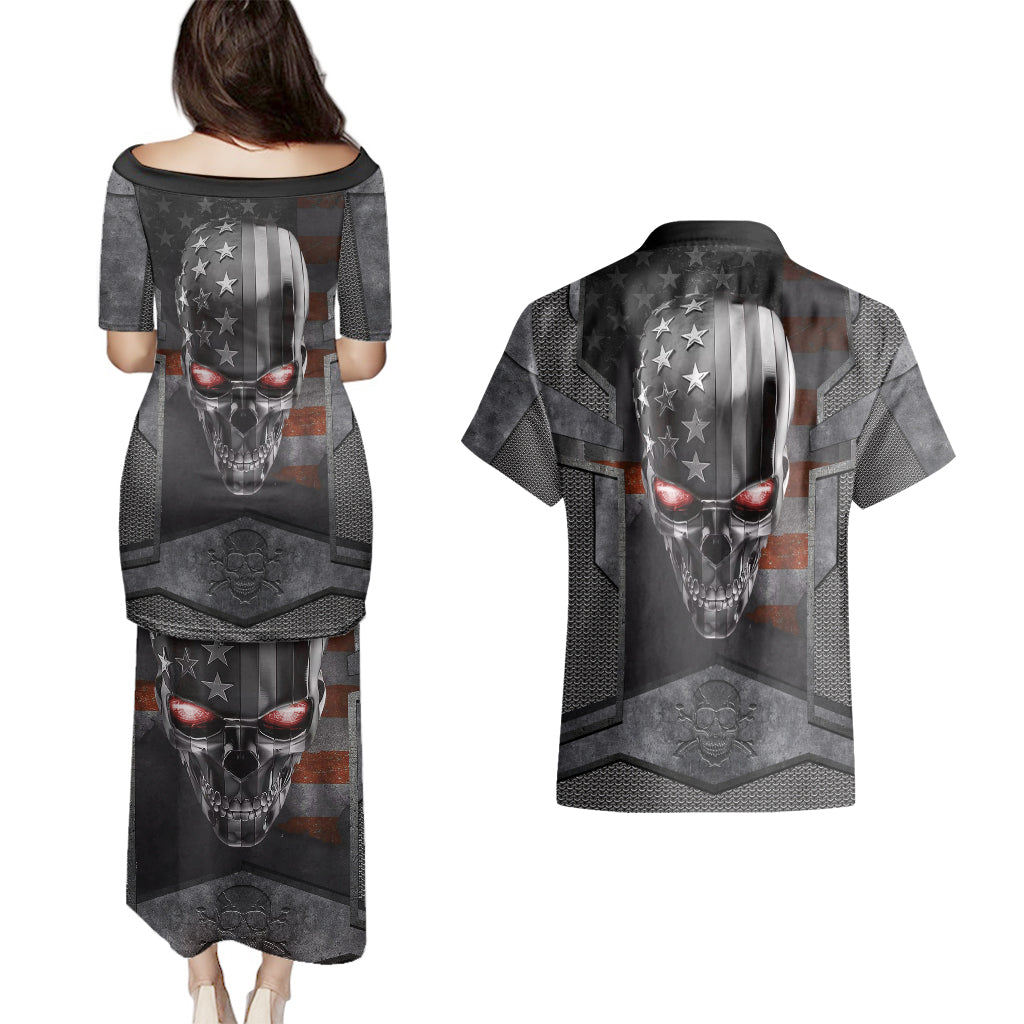 skull-couples-matching-puletasi-dress-and-hawaiian-shirt-metal-head-skull-american