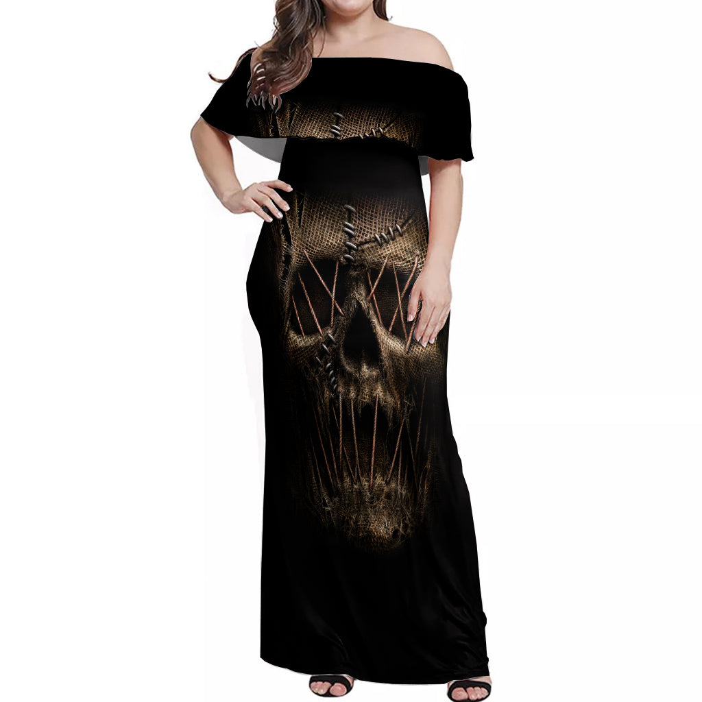 skull-off-shoulder-maxi-dress-mummy-face-inside