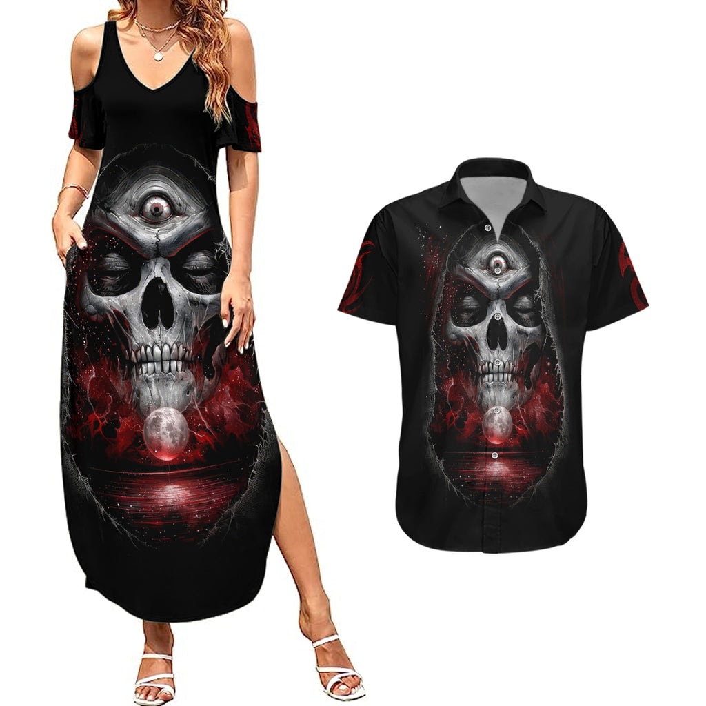 skull-couples-matching-summer-maxi-dress-and-hawaiian-shirt-prayer-skull