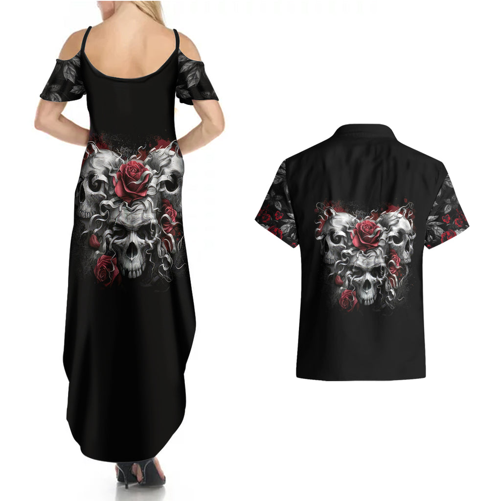 skull-couples-matching-summer-maxi-dress-and-hawaiian-shirt-three-skull-no-see-evil-rose