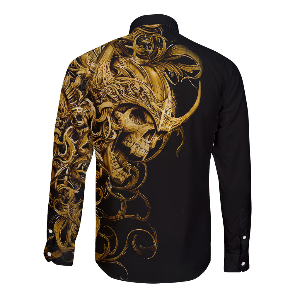 skull-long-sleeve-button-shirt-golden-warrior-royal