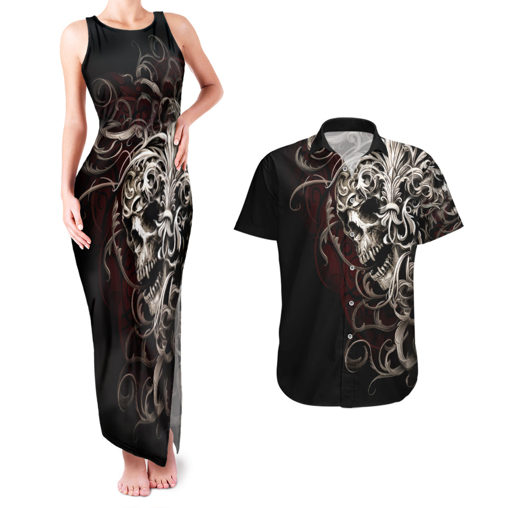 skull-couples-matching-tank-maxi-dress-and-hawaiian-shirt-silver-warrior-royal