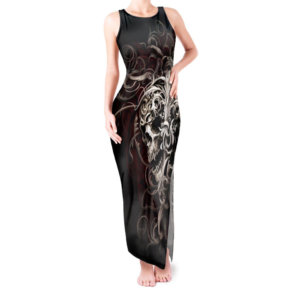 skull-tank-maxi-dress-silver-warrior-royal