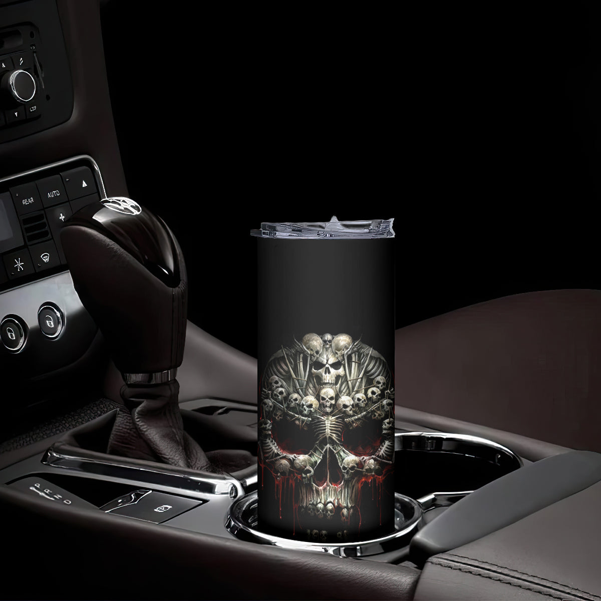 Skull Skinny Tumbler Head Skeleton Cross Skull