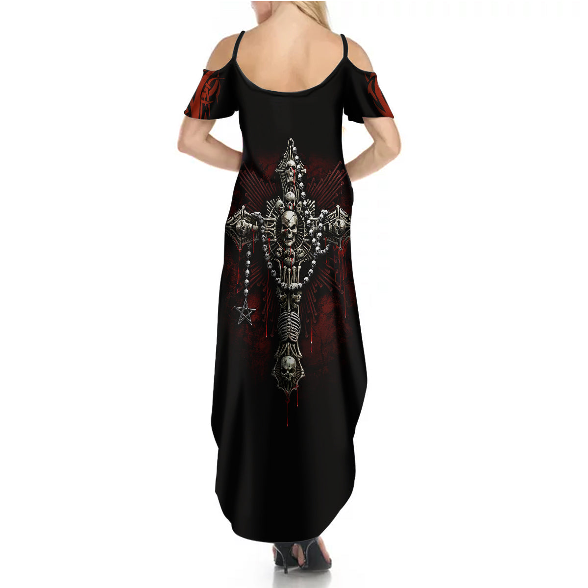 skull-summer-maxi-dress-head-skeleton-cross-skull