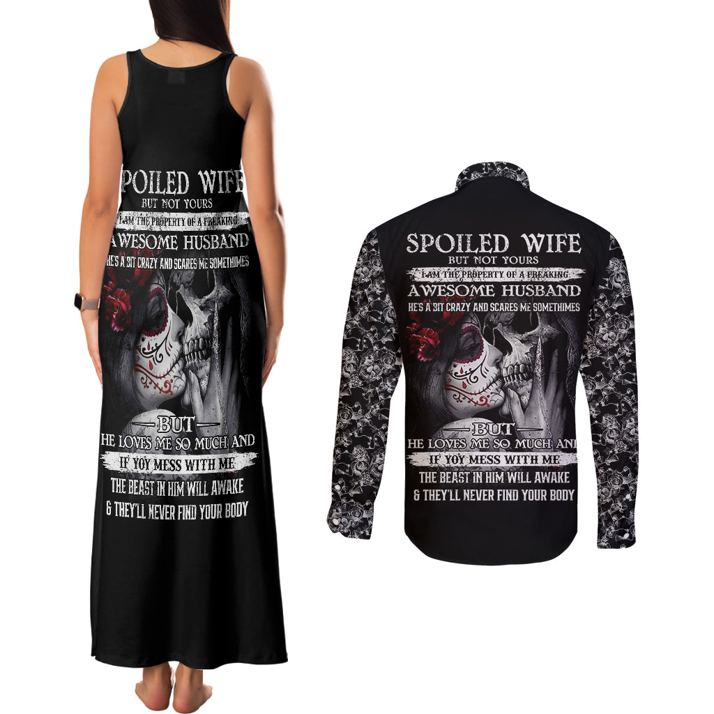 skull-couples-matching-tank-maxi-dress-and-long-sleeve-button-shirts-skull-girl-spoiled-wife