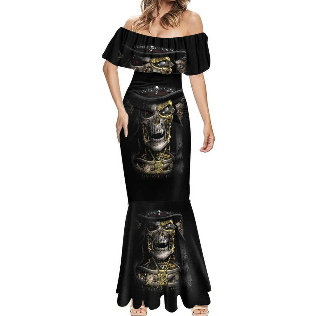 skull-mermaid-dress-golden-skull-steampunk