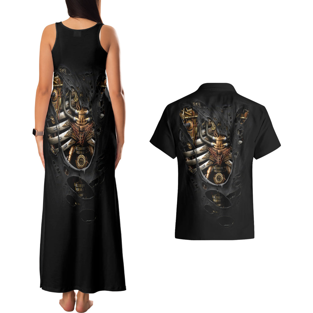 skull-couples-matching-tank-maxi-dress-and-hawaiian-shirt-skeleton-steampunk-heart-inside