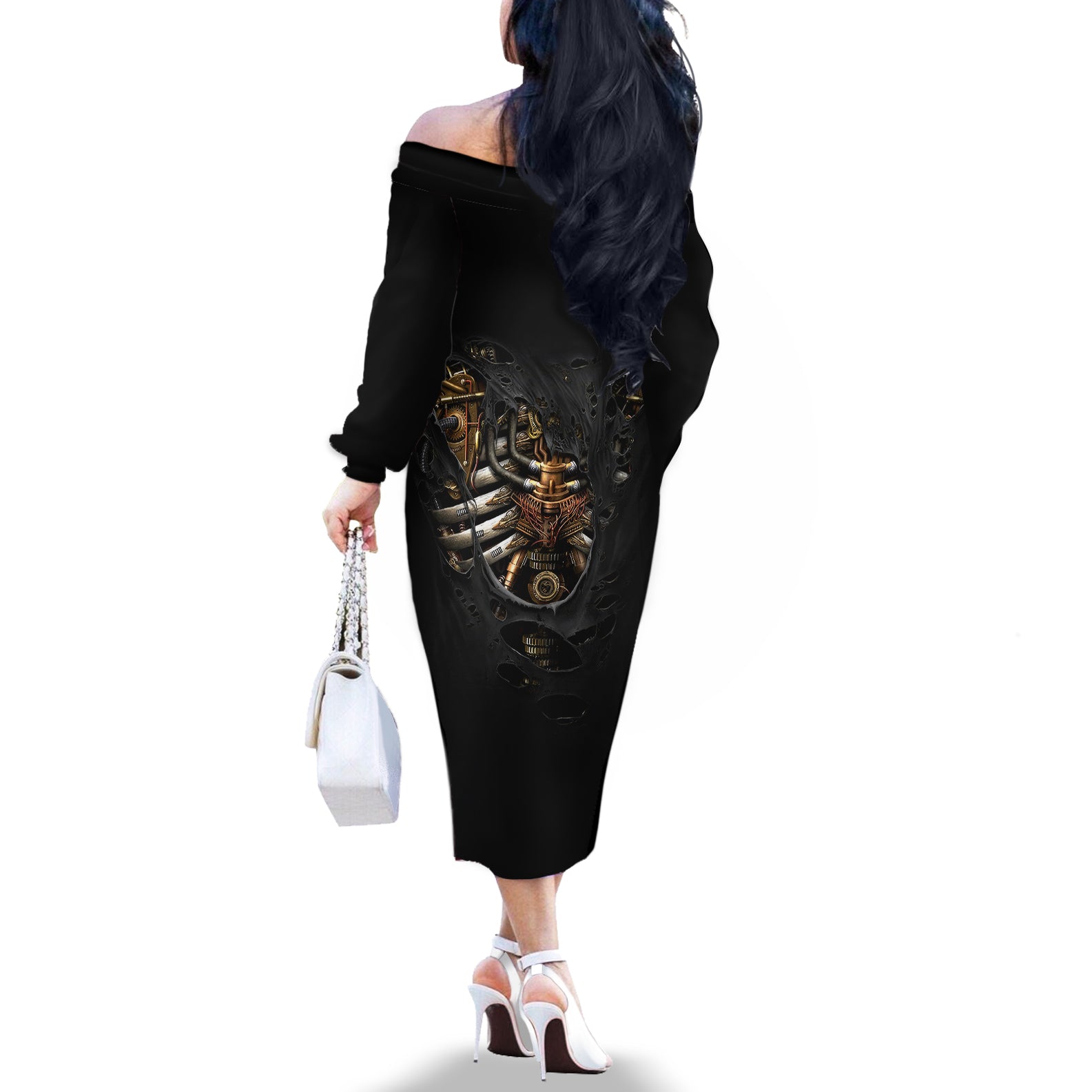 skull-off-the-shoulder-long-sleeve-dress-skeleton-steampunk-heart-inside