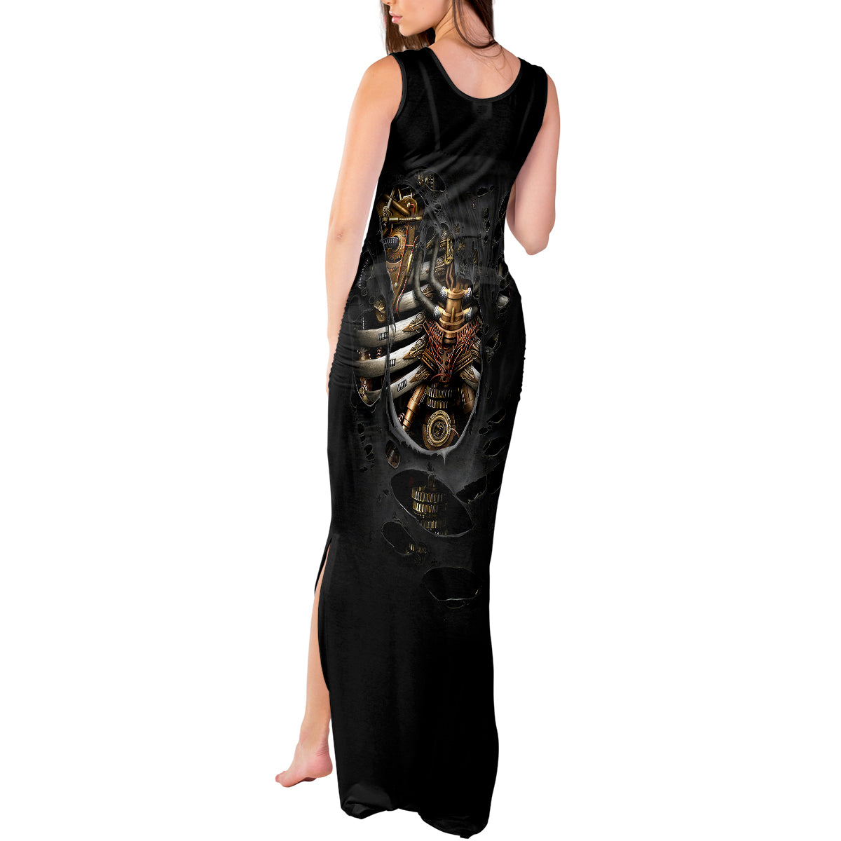 skull-tank-maxi-dress-skeleton-steampunk-heart-inside
